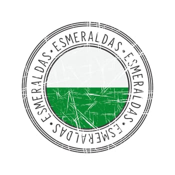 Esmeraldas city rubber stamp