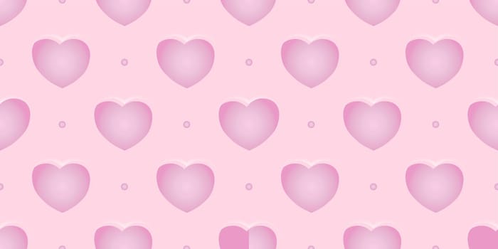 Seamless pattern in a simple style. hearts ornament on a pink background. The concept of romance.