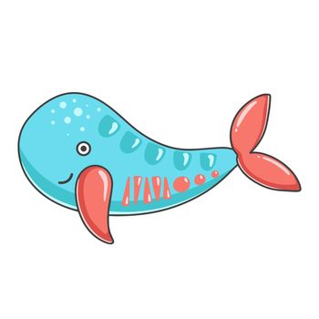 Baby whale illustration Fish cartoon clip art