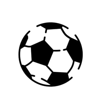 Soccer ball icon or sign, vector illustration