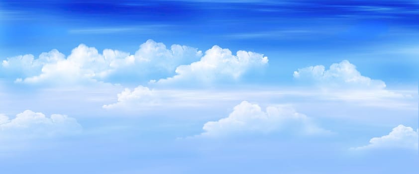 Clouds in a Blue Sky illustration