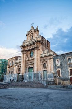 Travel at Sicily - Basilica Santuario del Carmine, Catania, Sicily, Italy, Europe.