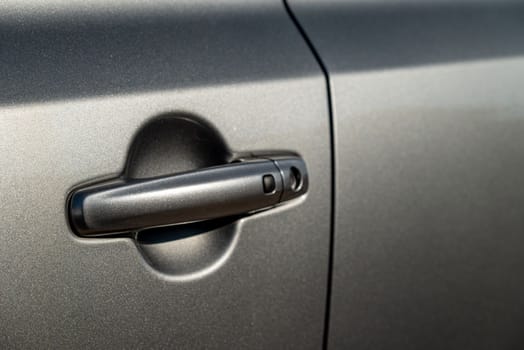 Car door handle with unlock button. keyless entry car door handle with touch sensor