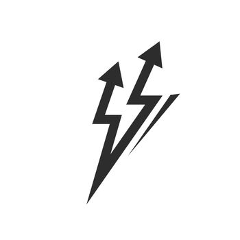 flash thunder bolt arrow  icon vector design