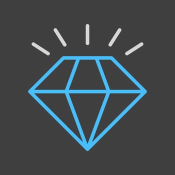 Brilliant, diamond vector isolated icon