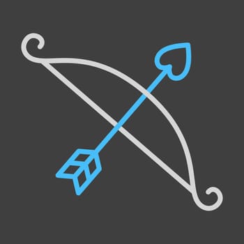 Cupid bow and arrow vector icon