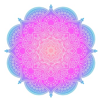 Mandala on white background. Round Ornament Pattern. Indian. Arabic, Islam ornament, Buddhism culture symbol