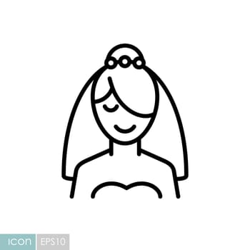 Bride isolated design vector icon