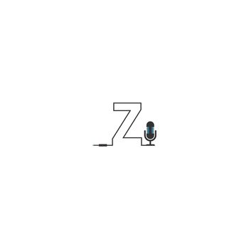 Letter Z and podcast logotype