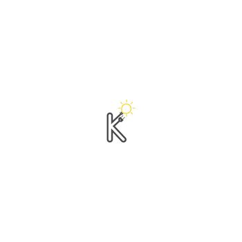 Letter K and podcast logotype