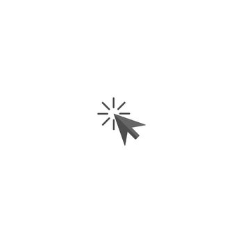 Mouse cursor, pointer icon logo vector