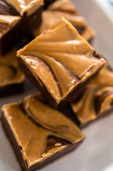 Chocolate fudge with peanut butter swirl