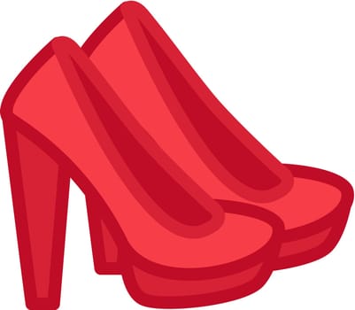 Elegance woman shoe with high sole icon vector