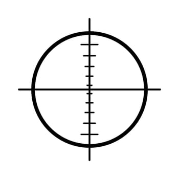 Aim icon. Black target icon on white background. Linear target icon