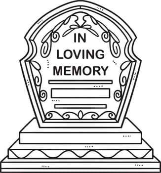 In Loving Memory Isolated Coloring Page for Kids
