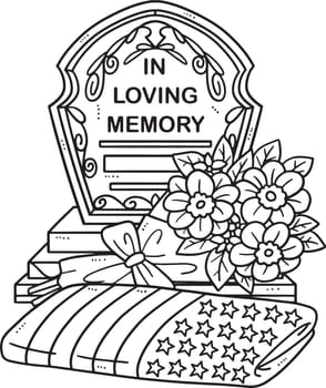 In Loving Memory Isolated Coloring Page for Kids