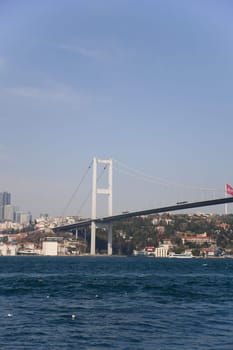 ferryboat sail on the Bosphorus river in istanbul