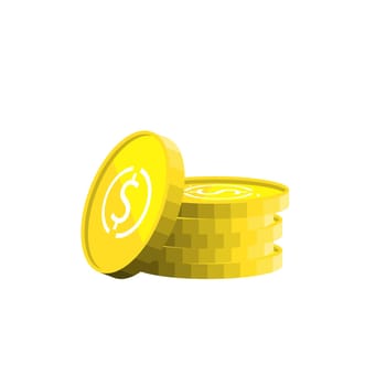 Pile of coins. Online shop, finance, banks, money-saving, cashless society concept