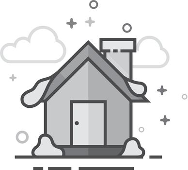 Flat Grayscale Icon - House
