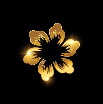 Golden Flower Logo Sign