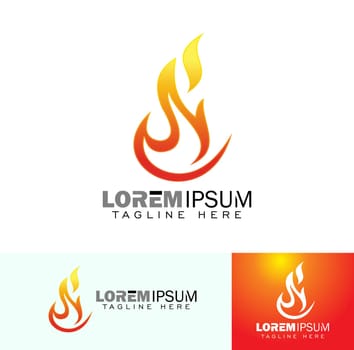 Fire Flame Symbol Logo Sign