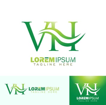 VH Monogram Initial Logo Sign