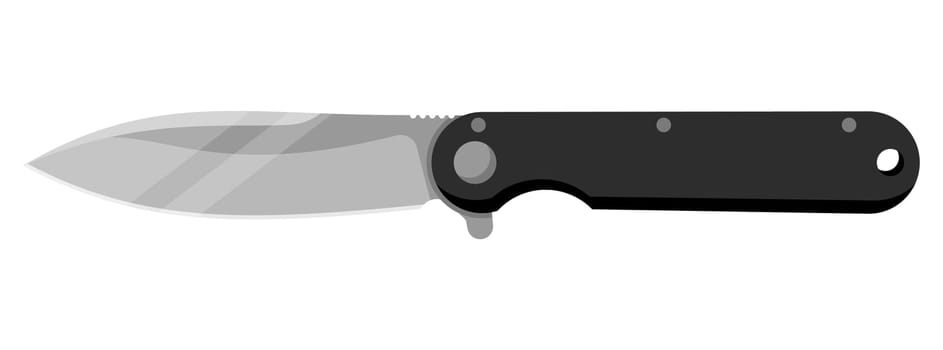 Jackknife icon. Isolated knife symbol. Jackknife logo design.
