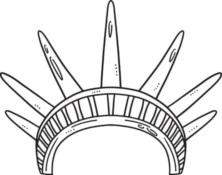 Statue of Liberty Crown Isolated Coloring Page