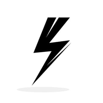 Lightning icon. Electric discharge concept. Power icon. Abstract logo design. Vector illustration.