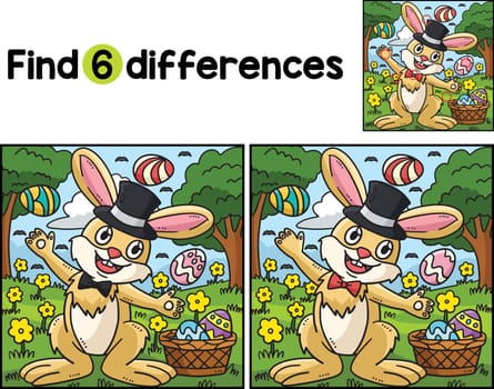 Bunny Juggling Easter Eggs Find The Differences