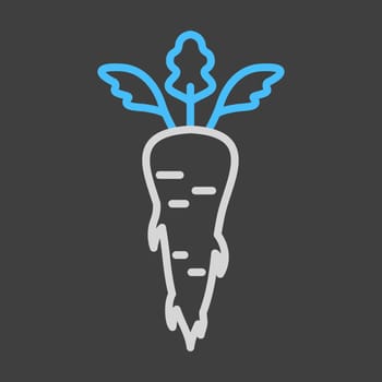 Parsley Root isolated vector icon
