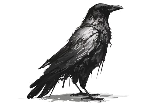black crow is a bird of prey.