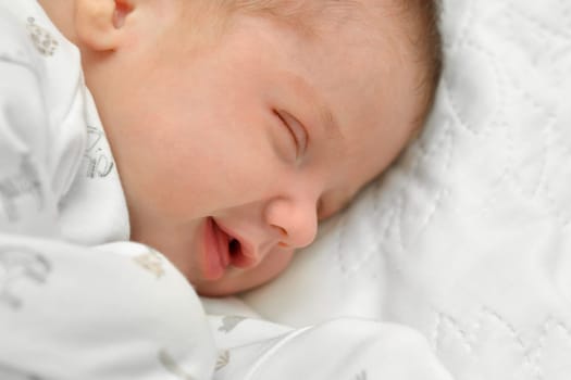 Newborn baby sleep first days in a maternity hospital