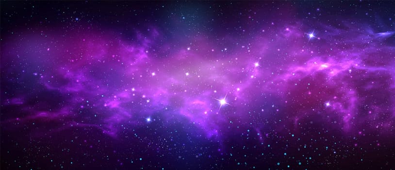 Space background with realistic nebula and shining stars. Magic colorful galaxy with stardust