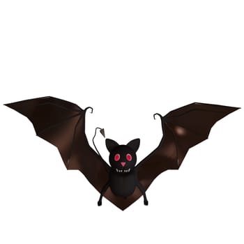 Evil bat Flying 3D rendering.