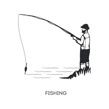 Fishing logo vector illustration