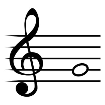 Sol g key note music, staff lines sound, panel clef