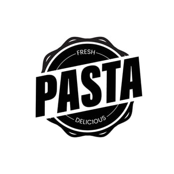 Pasta vintage stamp black sign