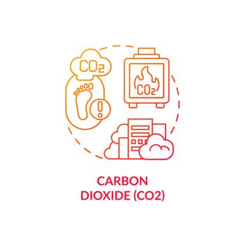 Carbon dioxide concept icon