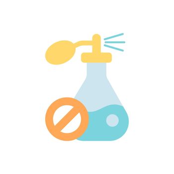 No fragrance in product vector flat color icon