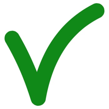 Green check mark, tick checkmark icon, ok box success vote