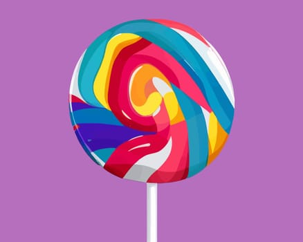multi-colored round lollipop for children