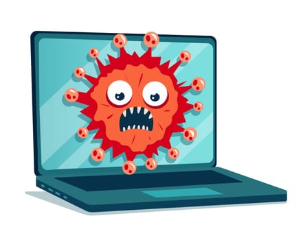 laptop virus infection. computer hacking