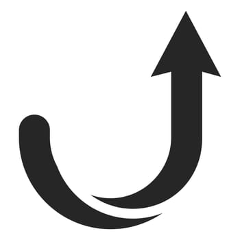 Arrow up letter u, logo company development progress arrow up