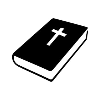 Bible book icon. Vector illustration. Christian church book