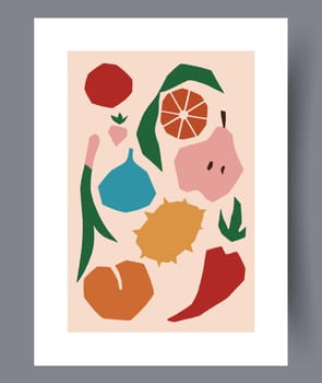 Scandinavian abstract vector print set.