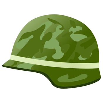 military camouflage helmet for head protection in war.