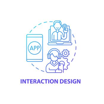 Interaction design concept icon