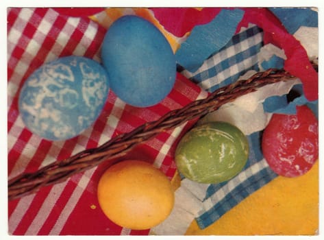 Vintage greeting postcard to Easter.
