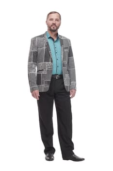 full-length. casual man in a checked jacket.